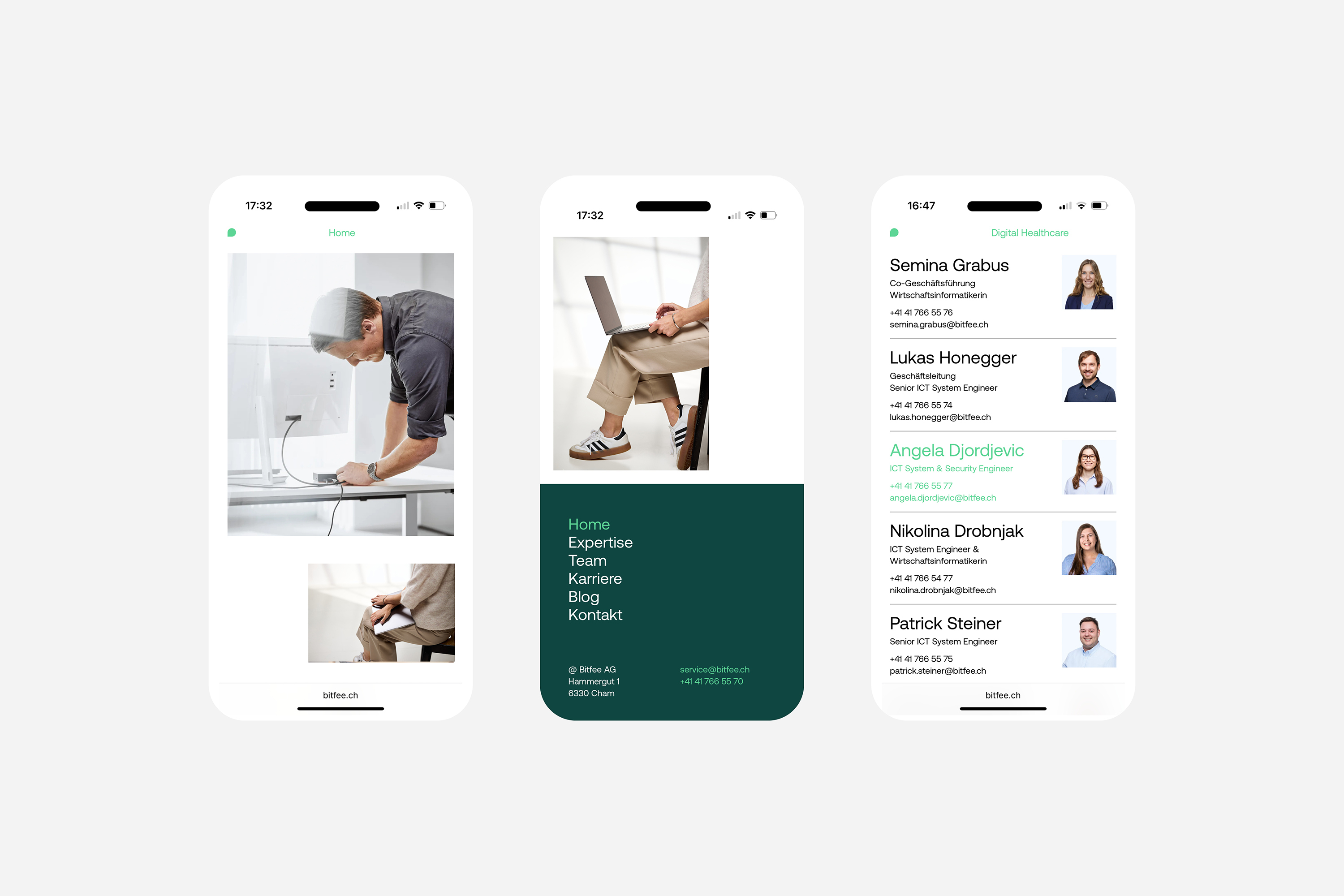Bitfee charts mobile screens